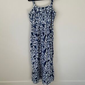 Cleobella Navy and White Paisley Dress